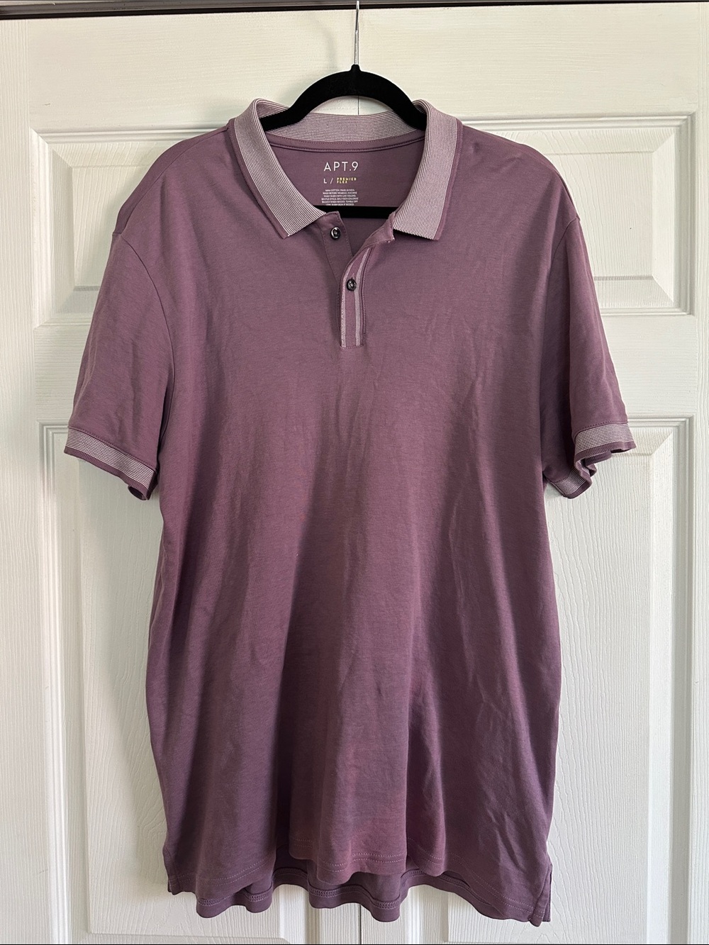 Apt. 9 Men’s Purple Short Sleeve Polo Shirt Size Large